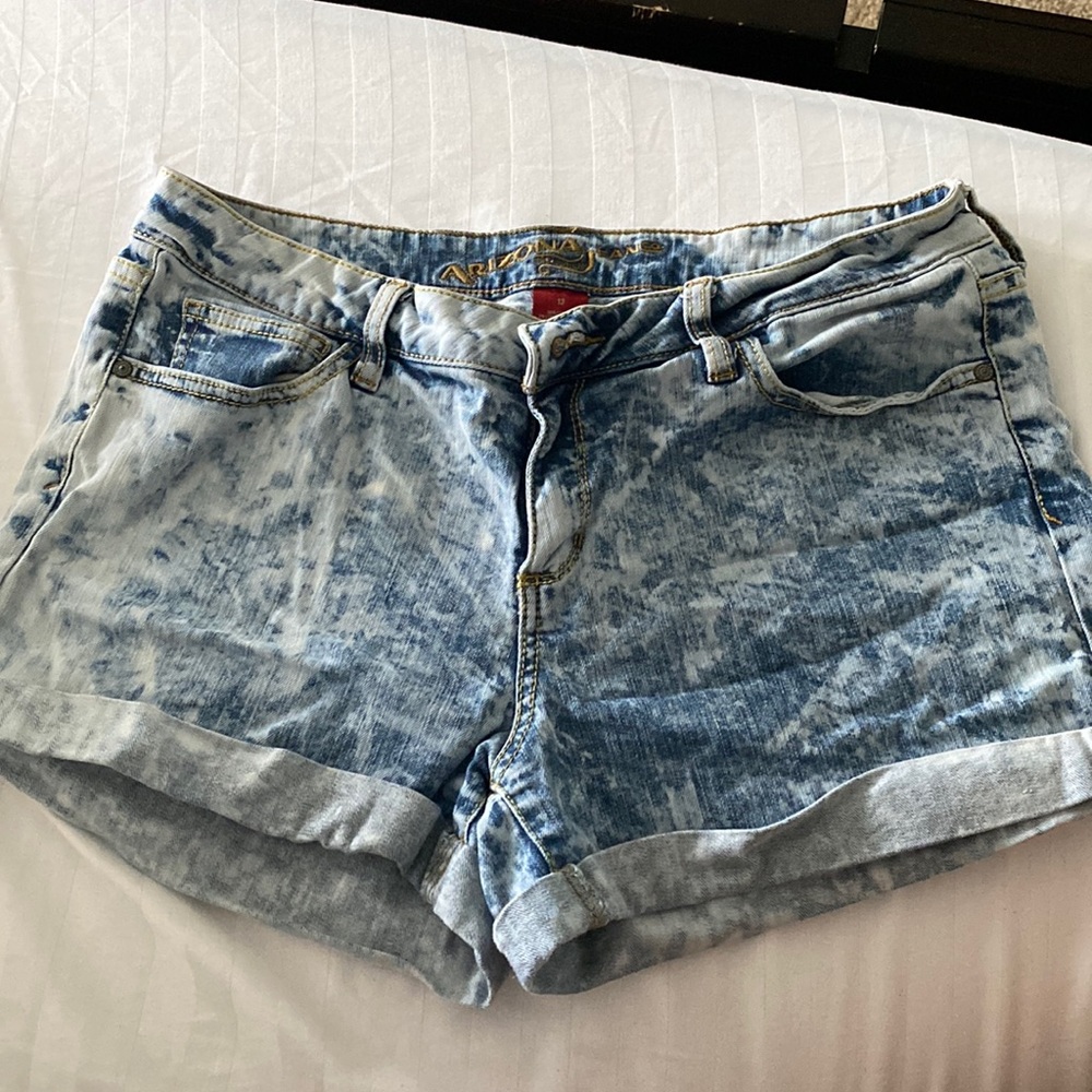 Stonewashed Jean shorts